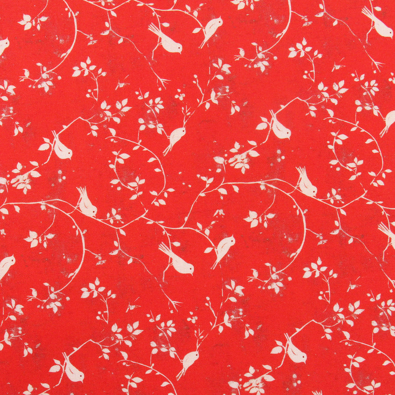 Premium Cotton Quilting Fabric Sold By The Yard - Vintage Threads Collection - Red Birds - Threadart.com