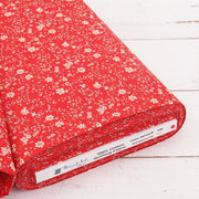 Premium Cotton Quilting Fabric Sold By The Yard - Vintage Threads Collection - Red Flower - Threadart.com