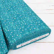 Premium Cotton Quilting Fabric Sold By The Yard - Vintage Threads Collection - Teal Dots - Threadart.com