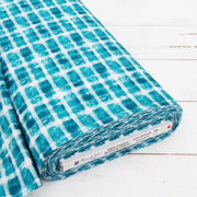Premium Cotton Quilting Fabric Sold By The Yard - Vintage Threads Collection - Teal Plaid - Threadart.com