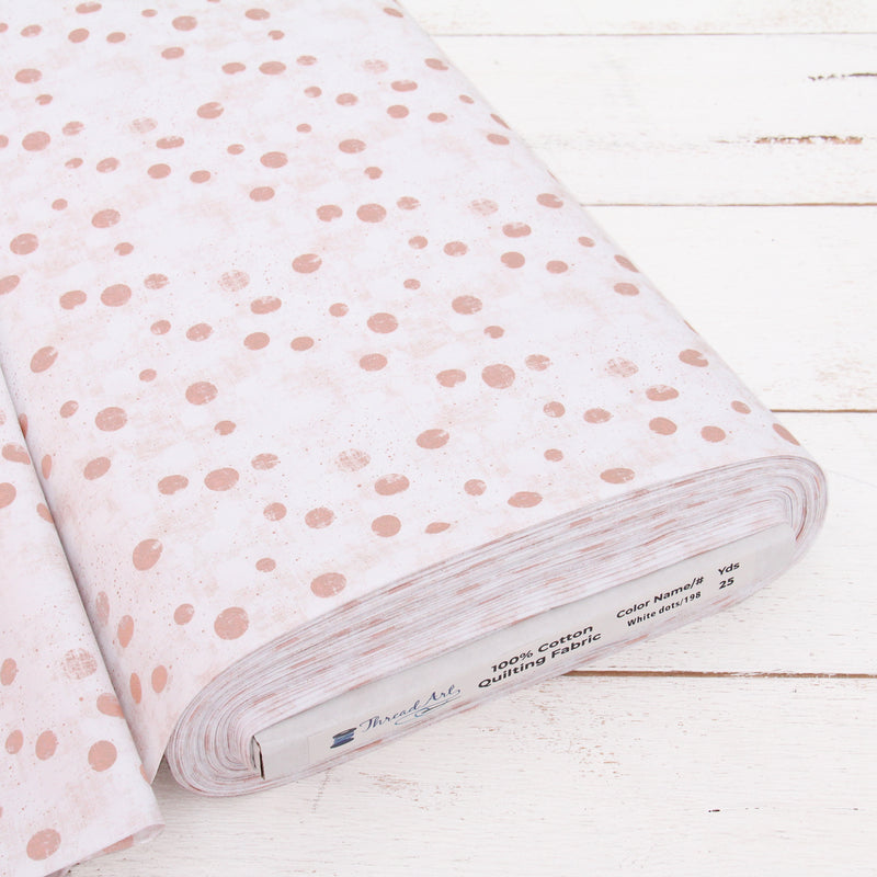 Premium Cotton Quilting Fabric Sold By The Yard - Vintage Threads Collection - White Dots - Threadart.com