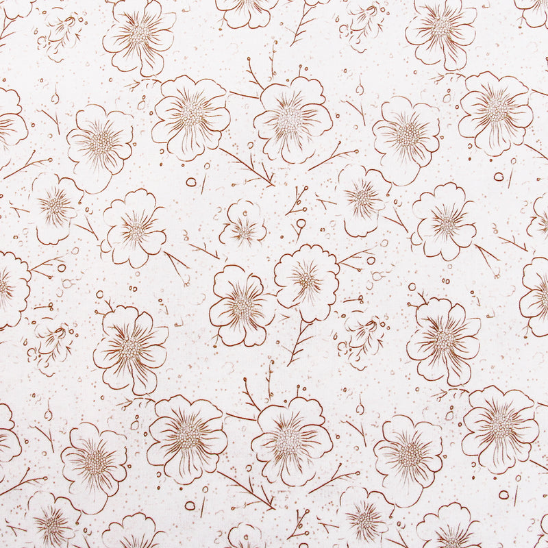 Premium Cotton Quilting Fabric Sold By The Yard - Vintage Threads Collection - White Floral - Threadart.com
