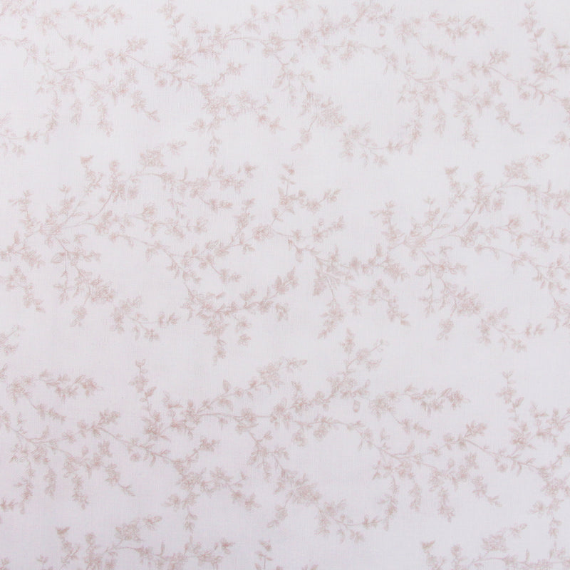 Premium Cotton Quilting Fabric Sold By The Yard - Vintage Threads Collection - White Floral Vine - Threadart.com