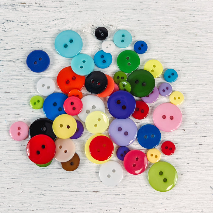 Mixed Color Buttons - 50 Per Pkg - Mixed Sizes - Threadart.com
