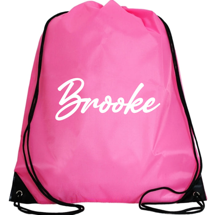 Personalized Drawstring Bag with Custom Name - BackPack Cinch Sack - Threadart.com