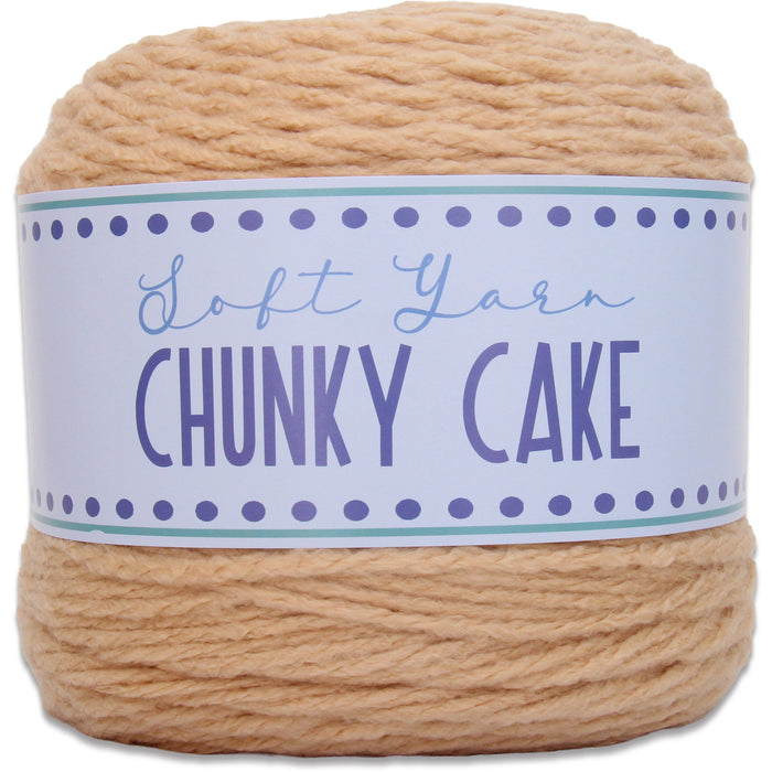 Chunky Yarn Big Cake - Beige, 300g (316 Yards) – Thick Super Bulky #6 - Threadart.com