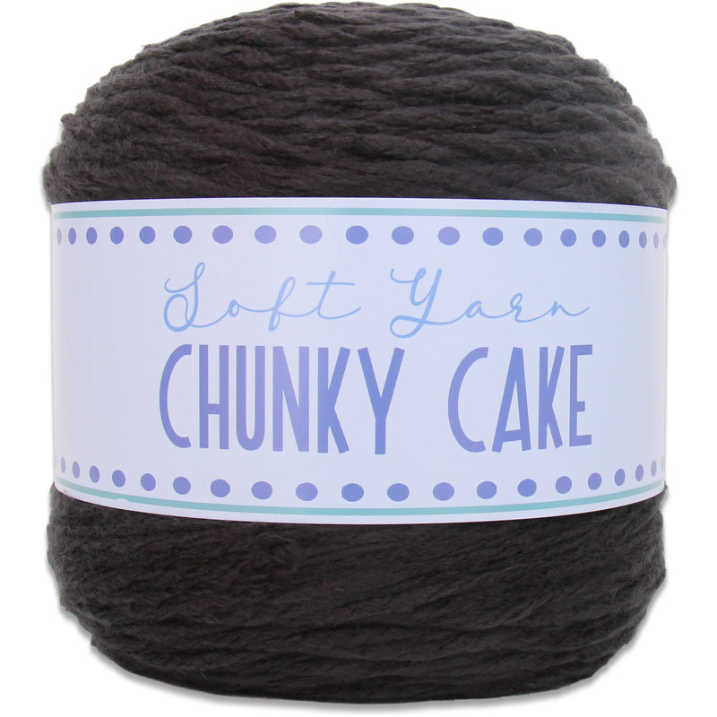 Chunky Yarn Big Cake - Black, 300g (316 Yards) – Thick Super Bulky #6 - Threadart.com