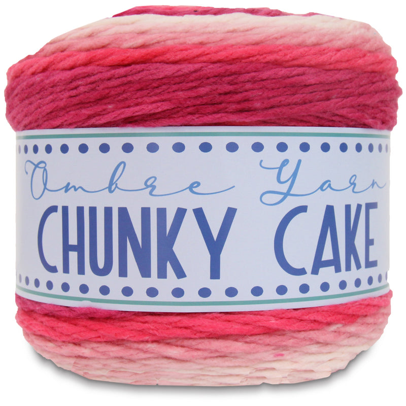 Ombre Yarn - Big Chunky Yarn Cake - Cherry Blossoms , 300g (316 Yards) – Thick Super Bulky #6 - Threadart.com