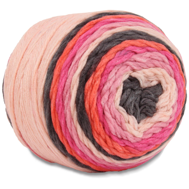 Ombre Yarn - Big Chunky Yarn Cake - Flamingo Dance , 300g (316 Yards) – Thick Super Bulky #6 - Threadart.com