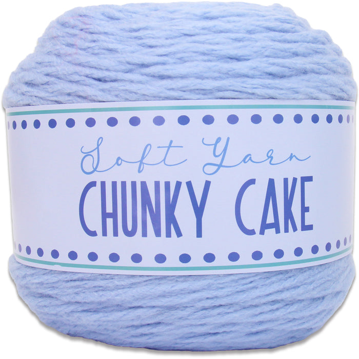 Chunky Yarn Big Cake - Ice Blue, 300g (316 Yards) – Thick Super Bulky #6 - Threadart.com