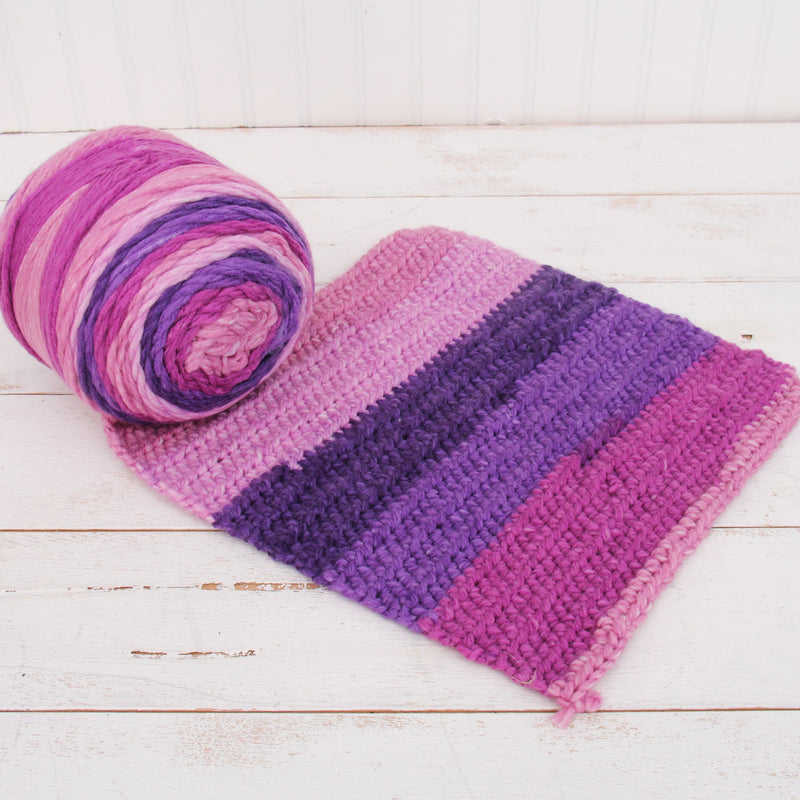 Ombre Yarn - Big Chunky Yarn Cake - Lavender Haze , 300g (316 Yards) – Thick Super Bulky #6 - Threadart.com