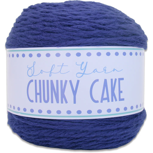 Chunky Yarn Big Cake - Navy Blue, 300g (316 Yards) – Thick Super Bulky #6 - Threadart.com