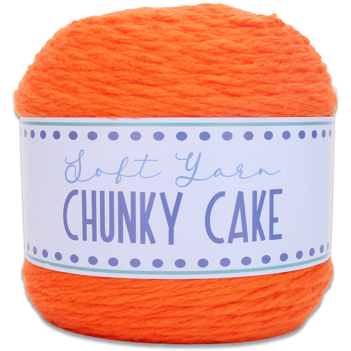 Chunky Yarn Big Cake - Orange, 300g (316 Yards) – Thick Super Bulky #6 - Threadart.com