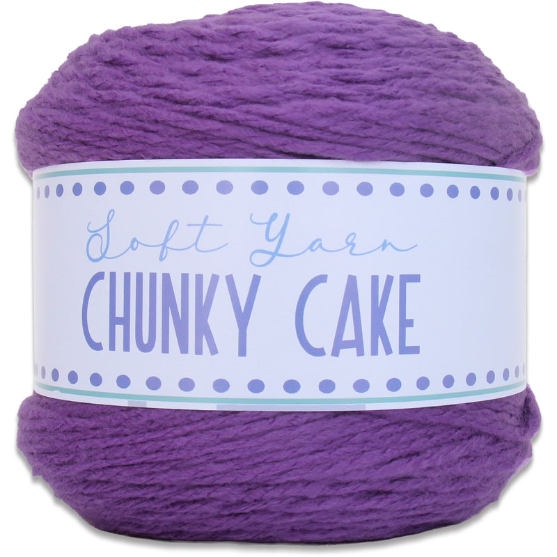 Chunky Yarn Big Cake - Purple, 300g (316 Yards) – Thick Super Bulky #6 - Threadart.com