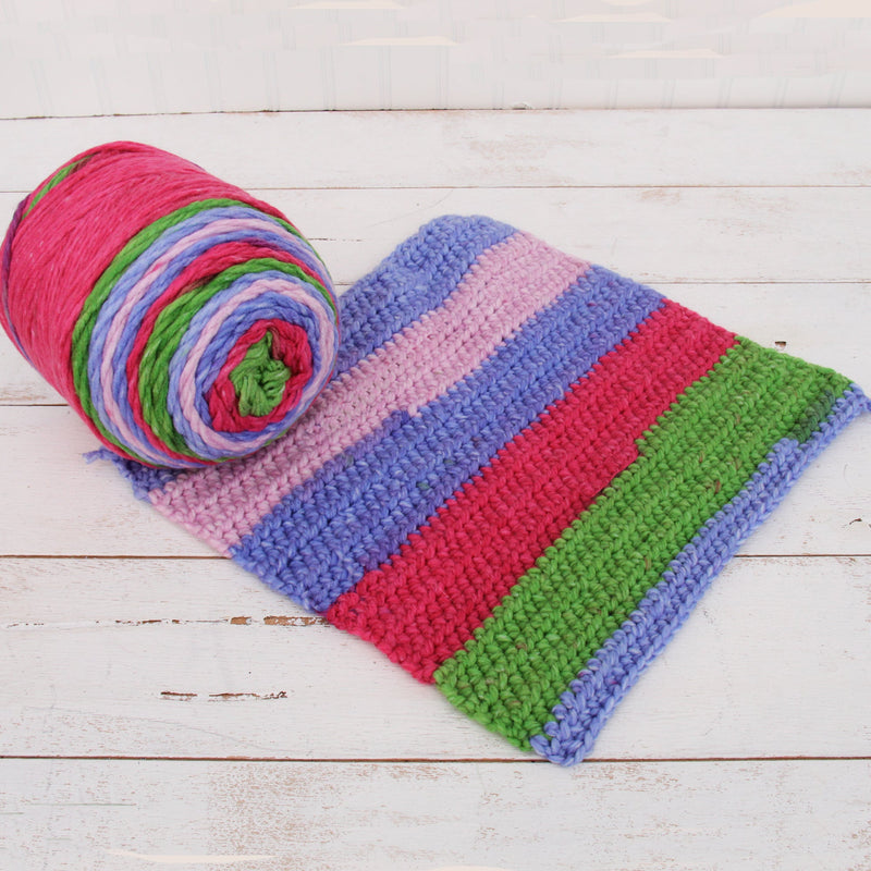 Ombre Yarn - Big Chunky Yarn Cake - Spring Morning Colors , 300g (316 Yards) – Thick Super Bulky #6 - Threadart.com