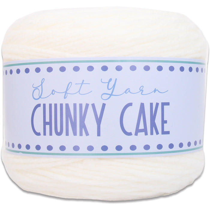 Chunky Yarn Big Cake - White, 300g (316 Yards) – Thick Super Bulky #6 - Threadart.com