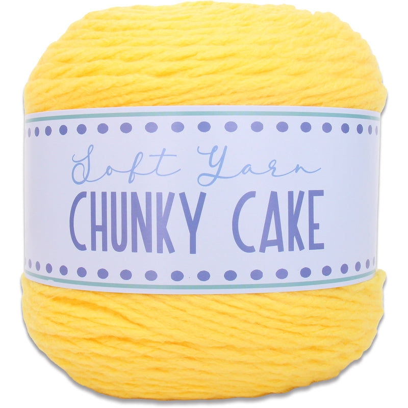 Chunky Yarn Big Cake - Yellow, 300g (316 Yards) – Thick Super Bulky #6 - Threadart.com