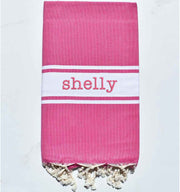 Personalized Turkish Beach Towels - Embroidered Name - Threadart.com