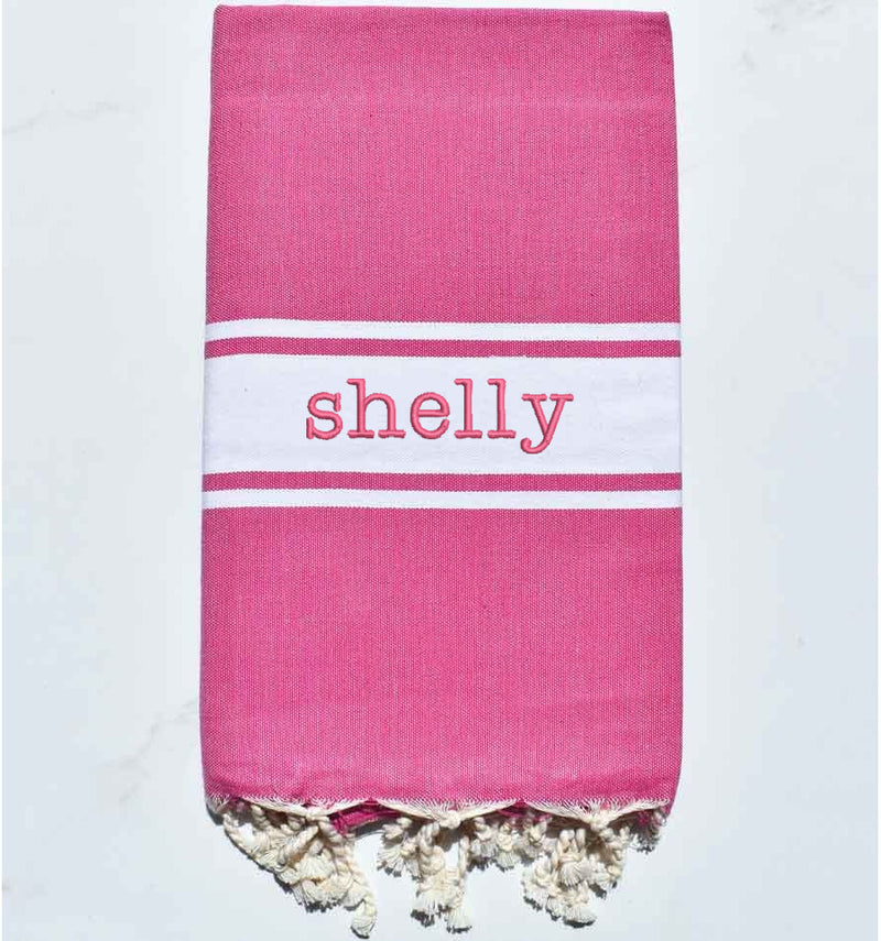Personalized Turkish Beach Towels - Embroidered Name - Threadart.com