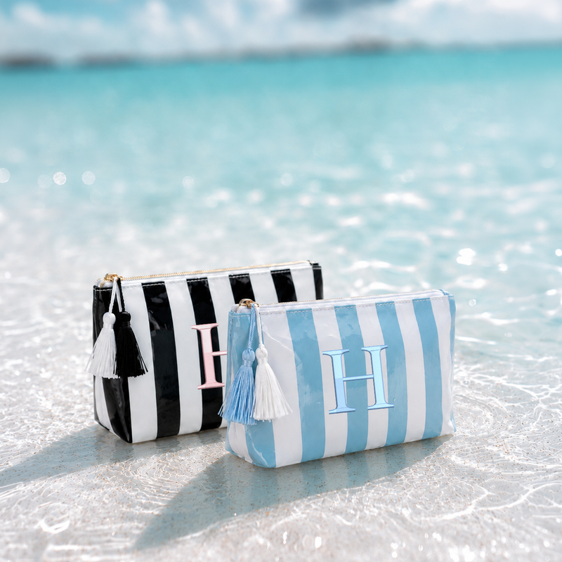 Personalized Clear Coated Bag Pouch - Customized With Embroidery - Threadart.com