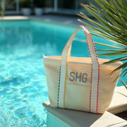 Colorful Monogrammed Ric Rac Tote Bag - Custom Embroidery - Threadart.com