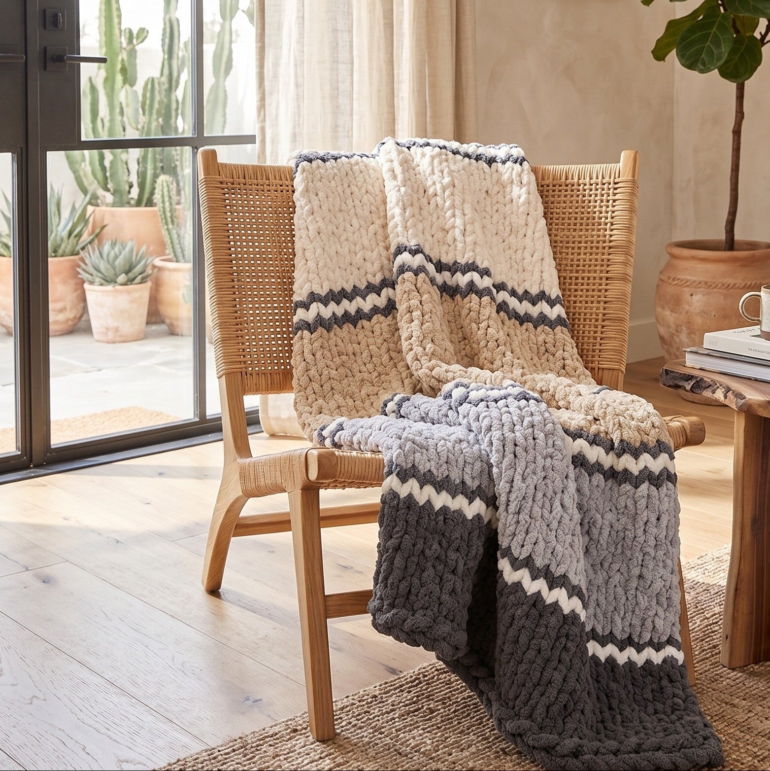 A curated palette of coordinating yarn colors