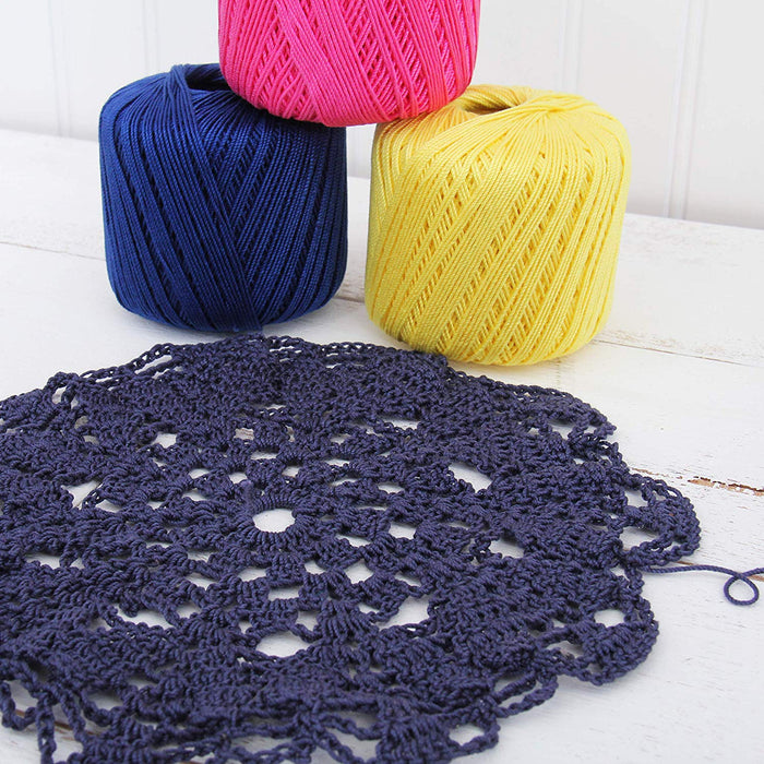 Crochet Thread Size 3 - Cotton Crocheting Thread in 30 Colors ...