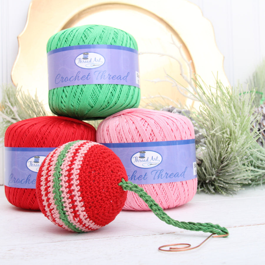 Crochet Thread Size 3 in use
