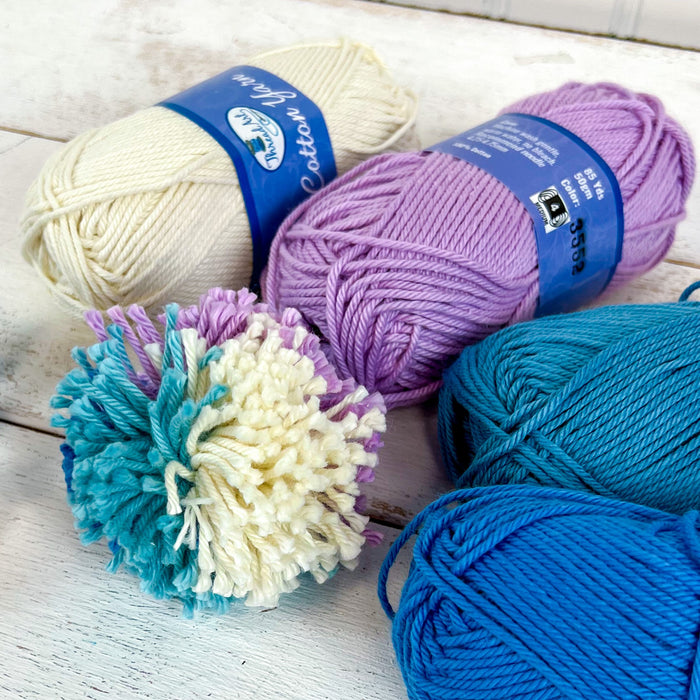 100% Pure Cotton Crochet Yarn by Threadart, GRAY, 50 gram Skeins, Worsted Medium #4 Yarn