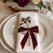 Hunter Green Velvet Ribbon - Thin 1/4" Wide Roll - 5 Yard Roll - Threadart.com