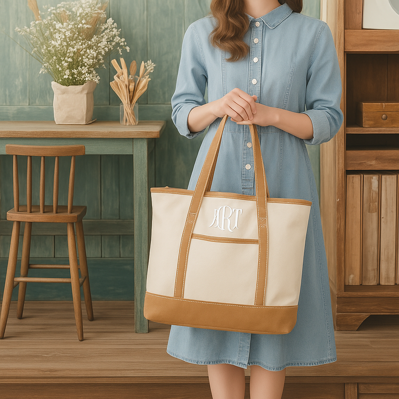 Personalized Tote Bag - Embroidery Monogram - Threadart.com