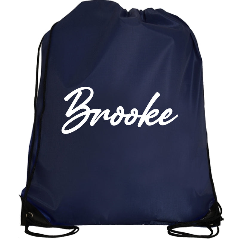 Personalized Drawstring Bag with Custom Name - BackPack Cinch Sack - Threadart.com