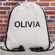 Personalized Drawstring Bags - Embroidered Name - Threadart.com