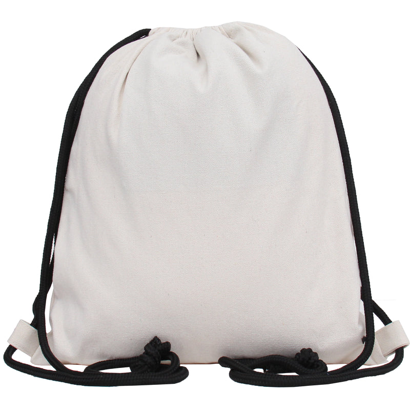 Personalized Canvas Drawstring Bags - Embroidered Name - Threadart.com