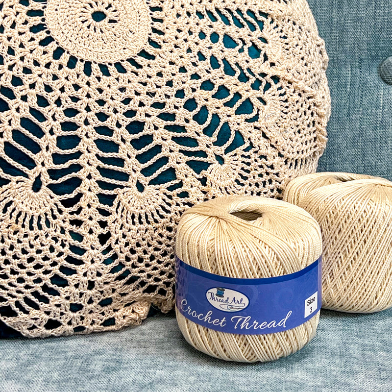 Cotton Crochet Thread - Size 10 - Tan - 175 Yds - Threadart.com
