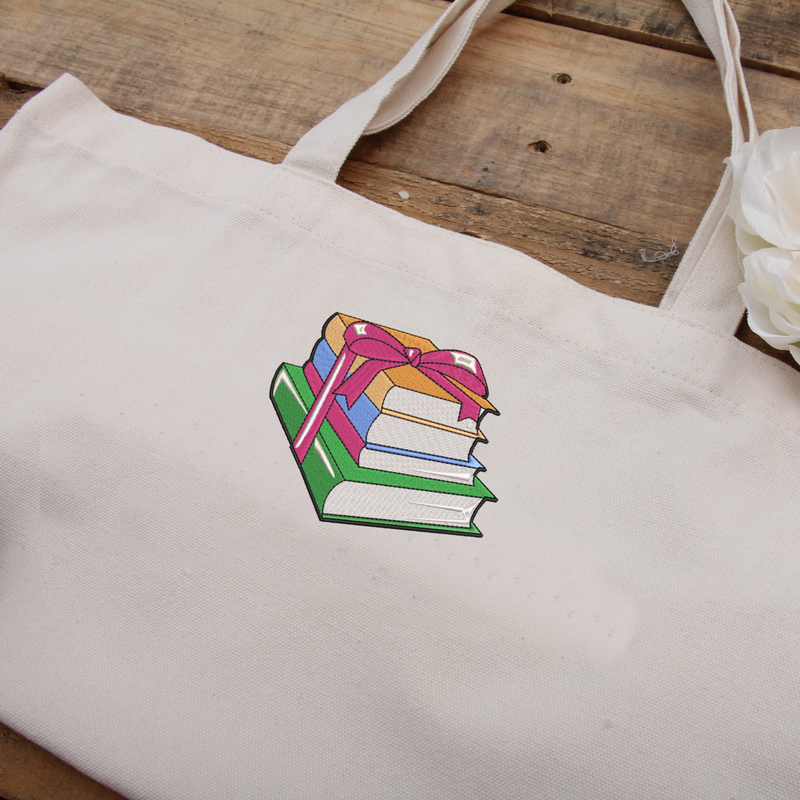 Stack of Books Embroidery Design Instant Download - Multiple Sizes - 8 Formats - Threadart.com