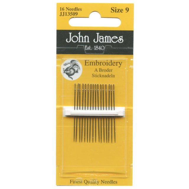 John James Hand Needles Embroidery Size 9 - Threadart.com