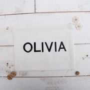 Personalized Canvas Zipper Pouch - Embroidered Name - Threadart.com