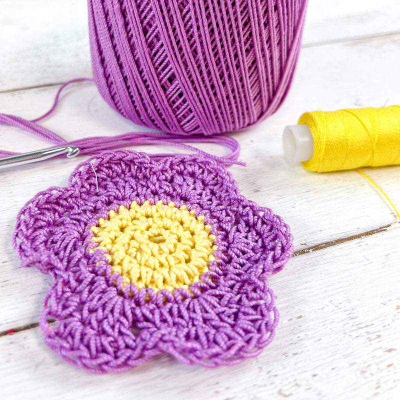 Cotton Crochet Thread Set - Electric Pop Colors - Size 3 - Four 140 Yd Balls - Threadart.com