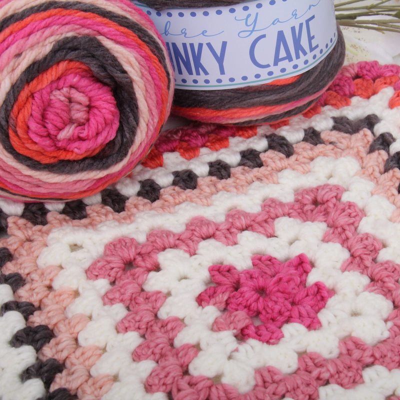 Ombre Yarn - Big Chunky Yarn Cake - Flamingo Dance , 300g (316 Yards) – Thick Super Bulky #6 - Threadart.com