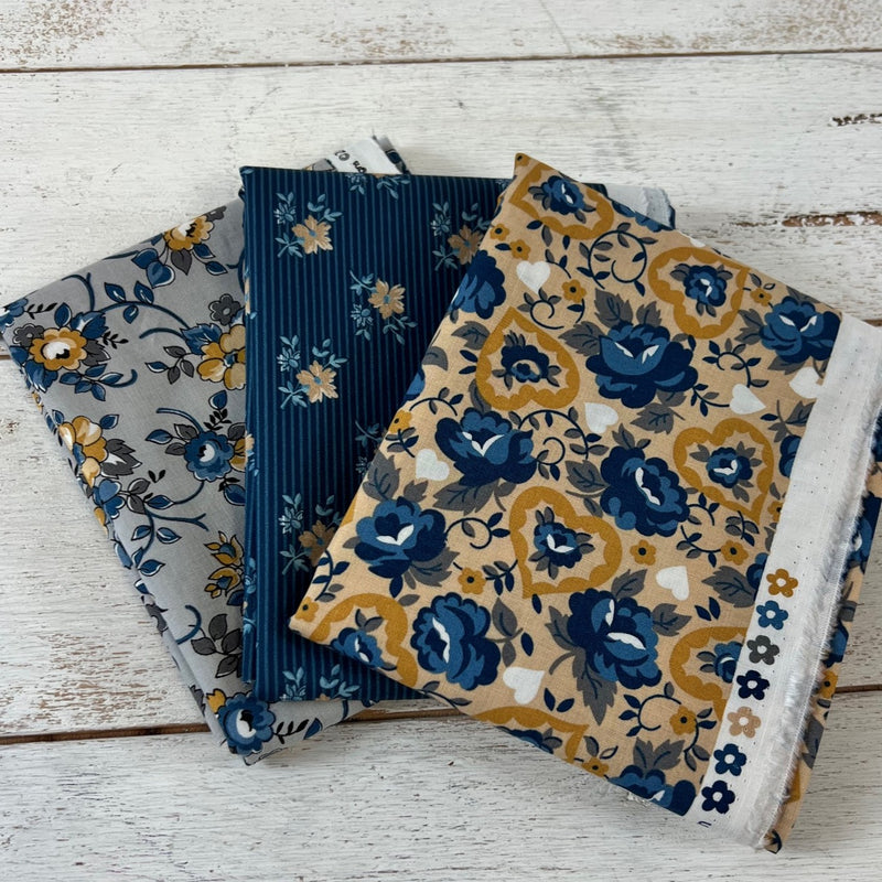Clearance Fabric Bundle - Delightful Floral - 3 Half Yard Cuts of Cotton Fabric - Threadart.com