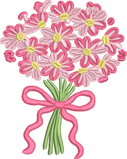 Floral Bouquet Embroidery Design Instant Download  - Multiple Sizes - 8 Formats