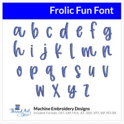 Frolic Fun Font Machine Embroidery Design Set - Whimsical Alphabet Letters BX Font - Download 9 Formats and 3 Sizes - 1", 1.5", 2" - Threadart.com