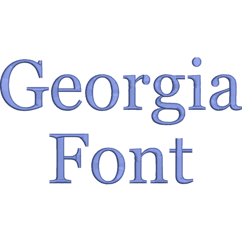 Georgia Font Machine Embroidery Design Set - Alphabet Letters Numbers BX Font - Download 9 Format and 1" to 3" - Threadart.com