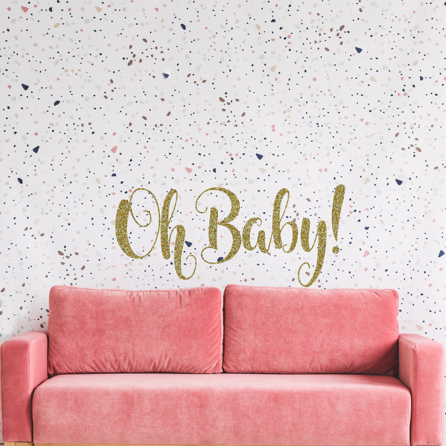 Glitter Wall Paper - Peel & Stick in use