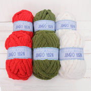 Holiday Jumbo Blanket Yarn Set - 6 Skein Chunky Chenille Yarn - Threadart.com