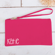 Personalized Canvas Wristlets - Custom Name In Left Corner - Threadart.com