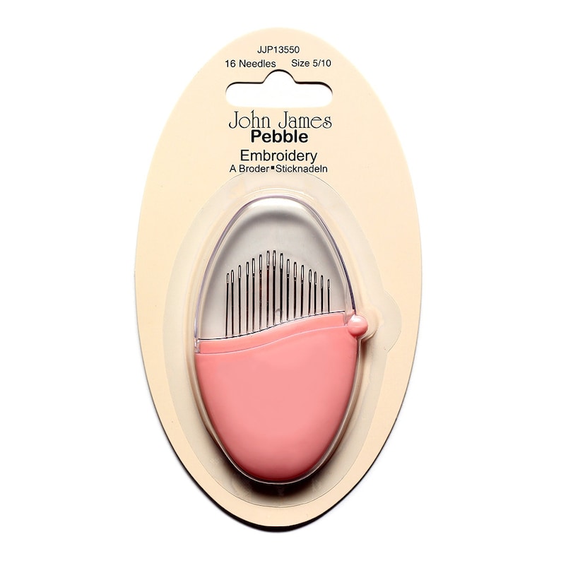 John James Pink Pebble Embroidery Needles 16-Size 5/10 - Threadart.com