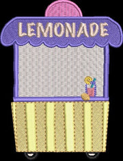 Lemon Stand Embroidery Design Instant Download Cute Summer Vintage - 3 Sizes - 8 Formats - ThreadArt - Threadart.com