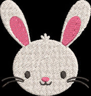 Cute Bunny Face Embroidery Design Instant Download Cute - 3 Sizes - 8 Formats - ThreadArt - Threadart.com